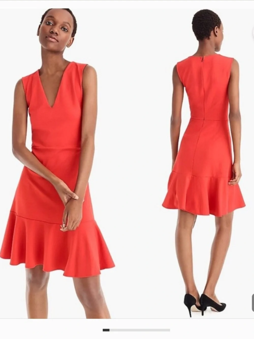 J Crew 365 v neck sheath dress in recycled stretch ponte red size 14